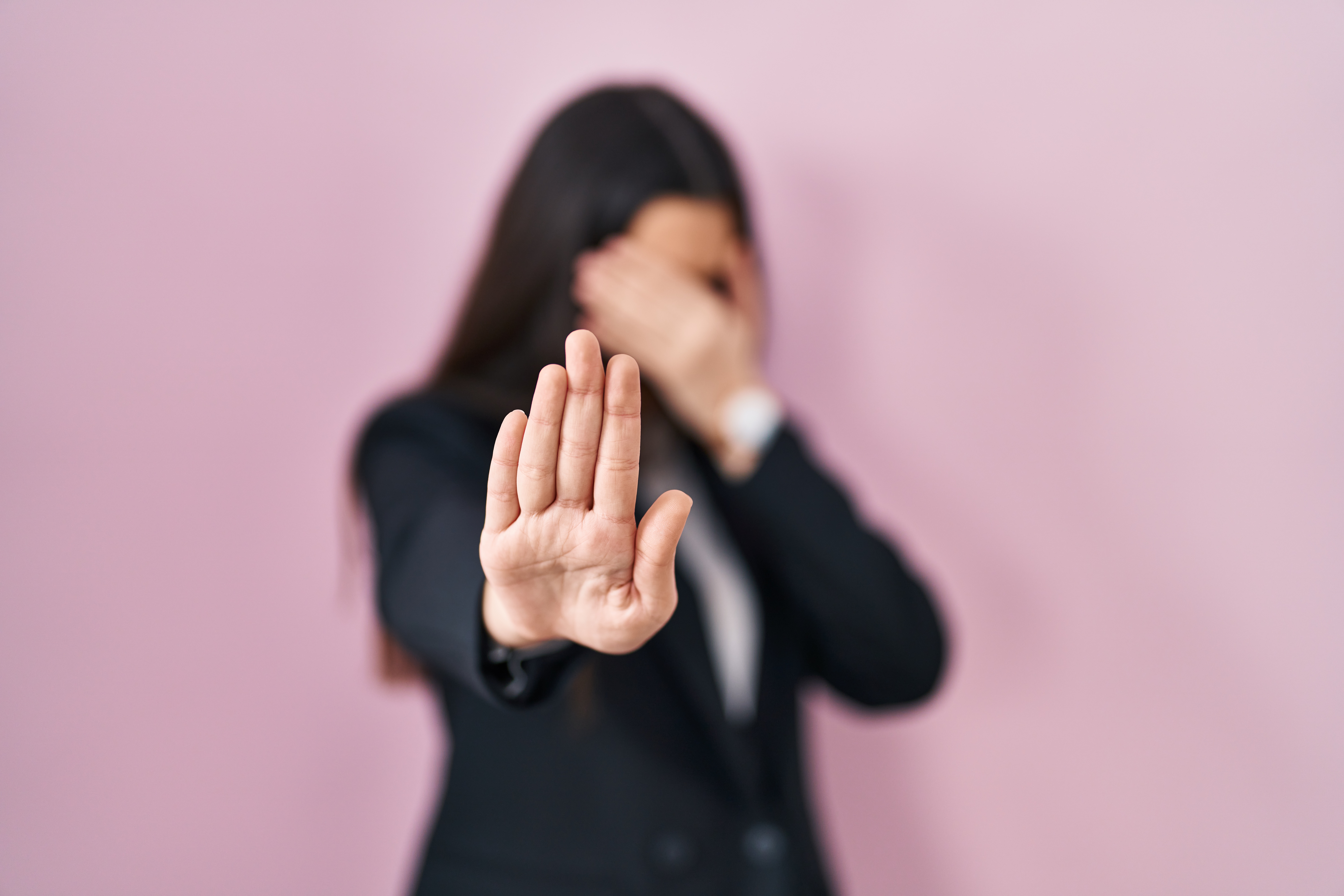 Woman asking to stop